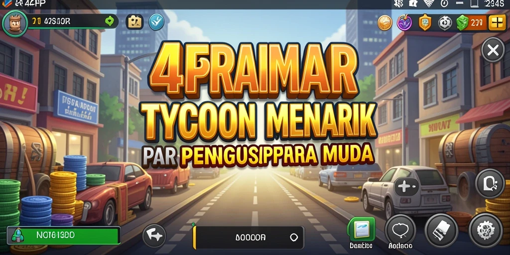 Tangkapan layar permainan 4P4P menampilkan pengalaman seru dalam manajemen bisnis Tycoon.