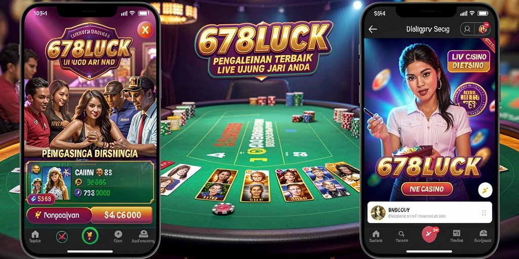 Tampilan langsung dari dealer di permainan Live Casino 678LUCK.