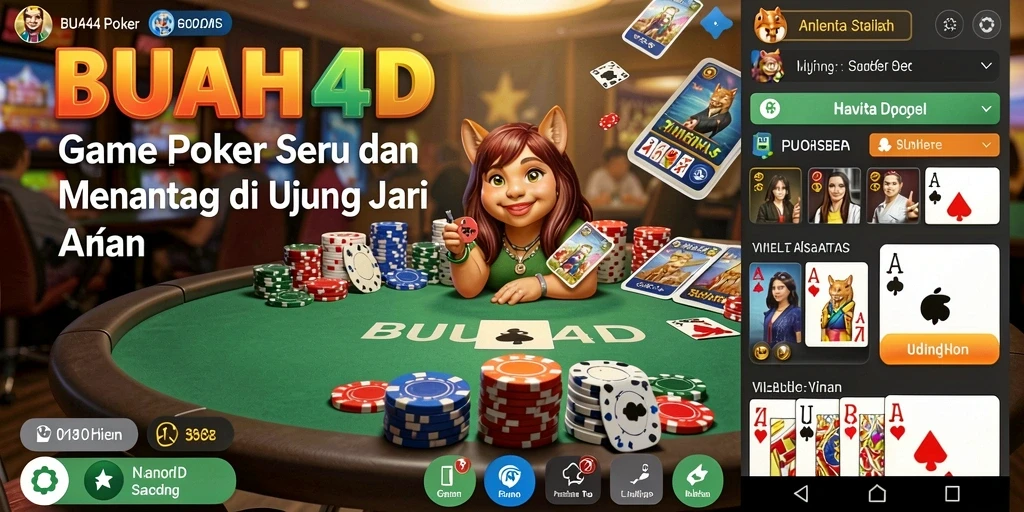 Tampilan gameplay Poker yang intens dan mendebarkan di BUAH4D.