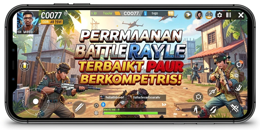Gameplay seru Battle Royale COO77 menunjukkan pertempuran intens.