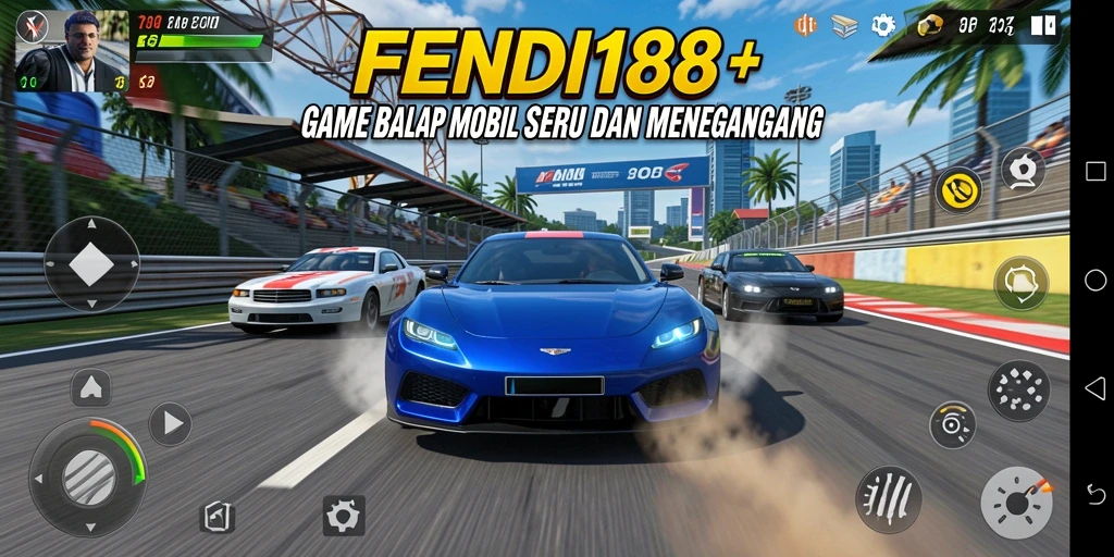 Tangkapan layar utama FENDI188 menampilkan aksi balapan yang mendebarkan.