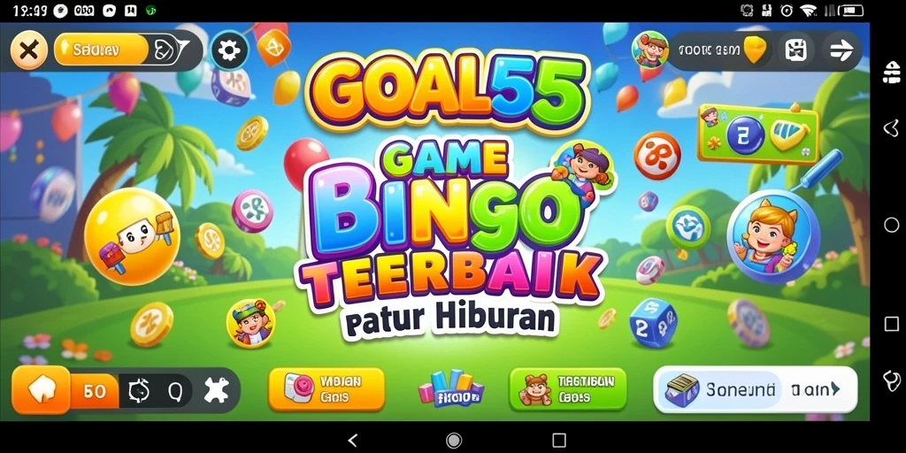Screenshot gameplay GOAL55 yang menampilkan suasana permainan Bingo.