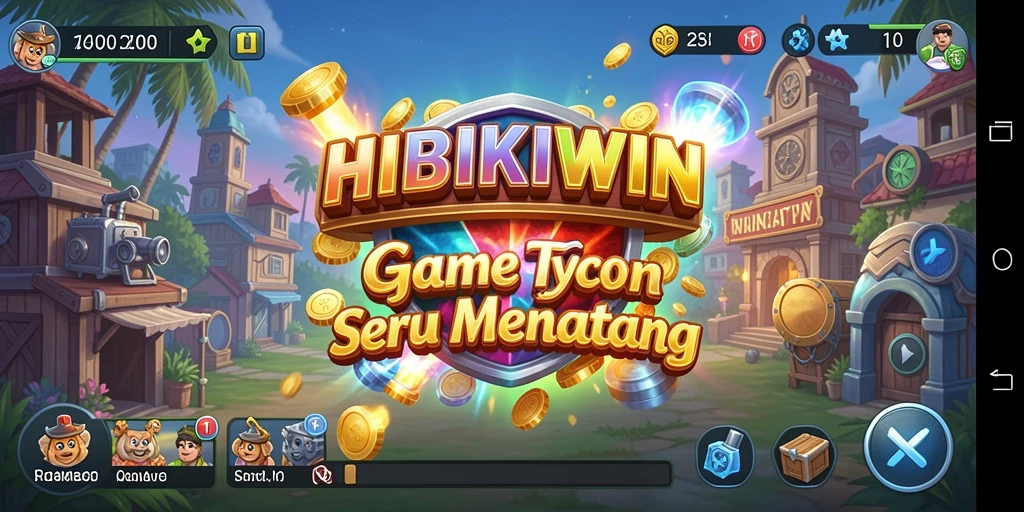 Tampilan gameplay seru HIBIKIWIN yang penuh tantangan Tycoon.
