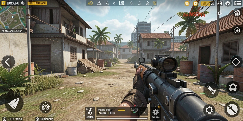 Screenshot gameplay IDNSERU menampilkan aksi pertempuran yang mendebarkan.
