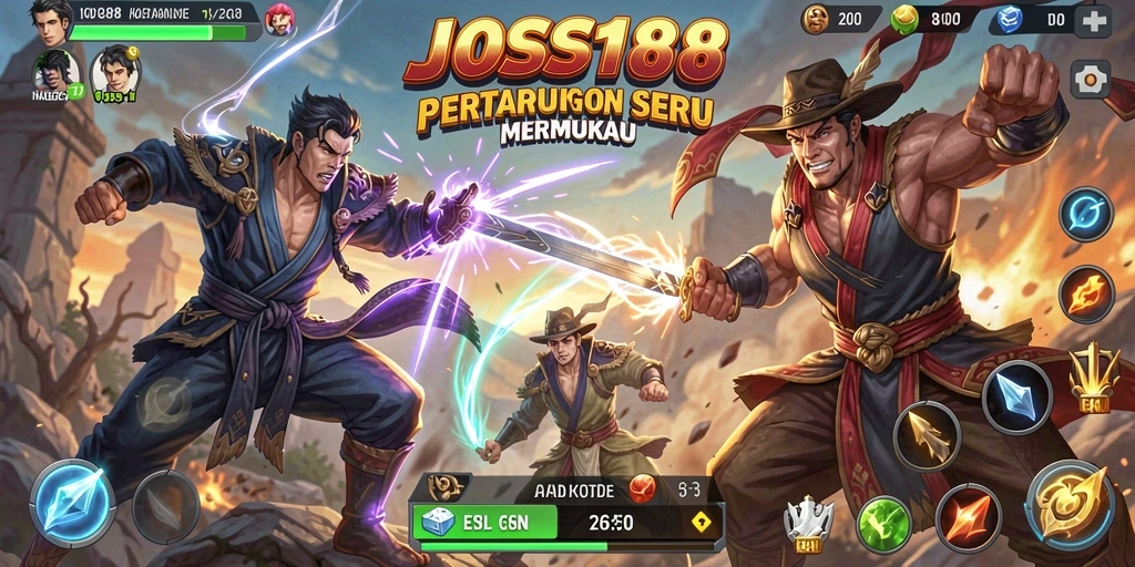 Tampilan utama gameplay JOSS188 dengan aksi pertarungan yang mendebarkan.