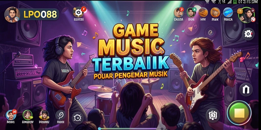 Screenshot gameplay LPO88 dengan tantangan musik menarik.