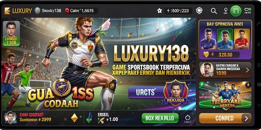 Tampilan gameplay LUXURY138 dengan berbagai pilihan taruhan olahraga.