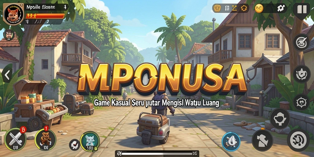 Screenshot gameplay MPONUSA menampilkan suasana permainan yang seru dan interaktif.