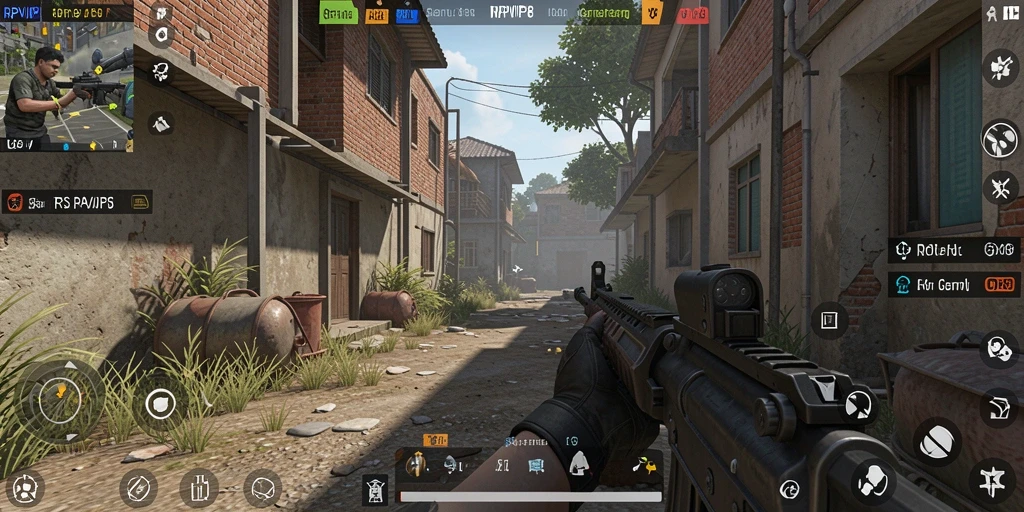 Tampilan gameplay RPVIP8 yang menegangkan dan seru di arena FPS.