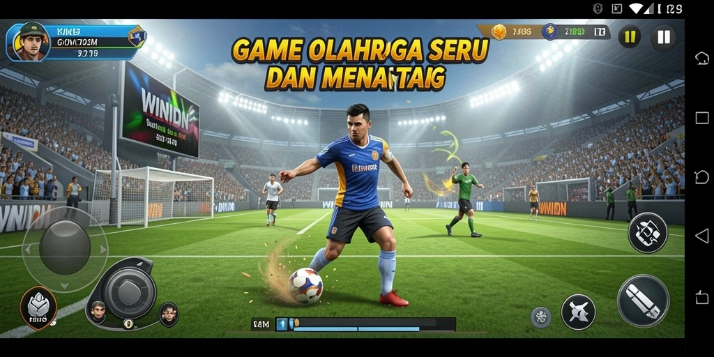 Tangkapan layar gameplay yang menunjukkan aksi seru di WINIDN.