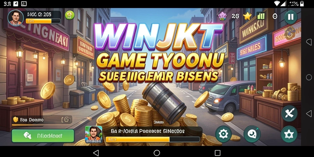 Screenshot gameplay WINJKT menampilkan keseruan manajemen bisnis Tycoon.